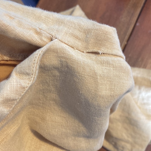 Poetry Cropped Trousers Garment-Dyed Linen in Buttermilk Cream Yellow Lagenlook - Picture 11 of 11